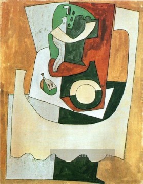 Pablo Picasso Werke - Stillleben au gueridon et a l assiette 1920 kubist Pablo Picasso